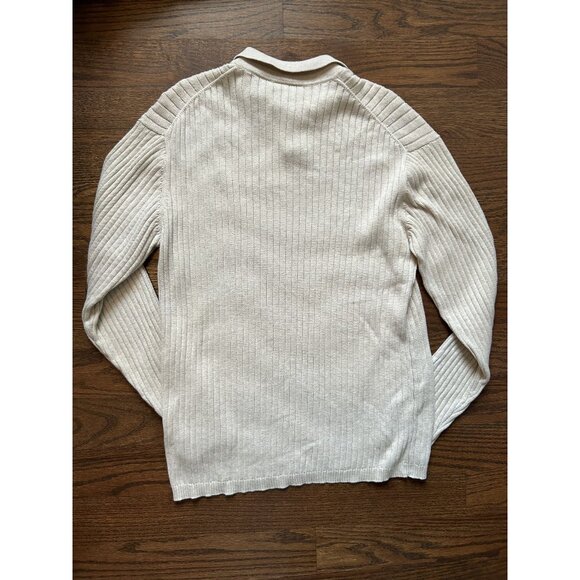 Cream 2 Button Polo J. Ferrar Medium - Picture 7 of 7